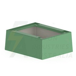 FB7RFG green fibreglass pillar base with return flange